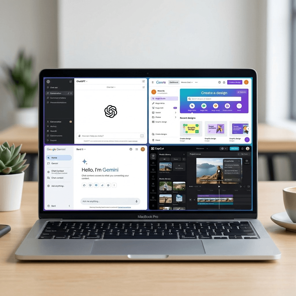 best free AI tools for beginners Pakistan ChatGPT Canva Gemini CapCut