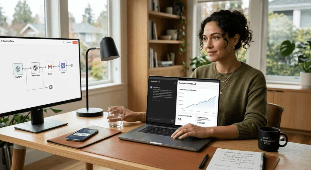 Content AI ChatGPT making money online 2026