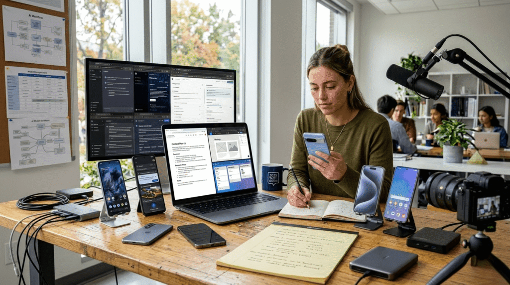 Testing free AI tools on mobile phones without credit card sign up