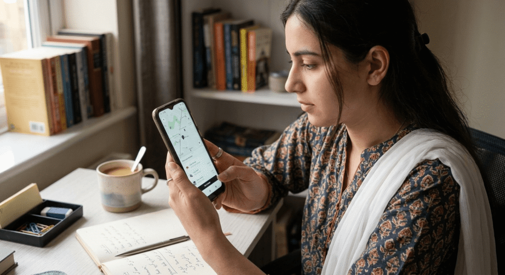 Man testing best AI tools for 2GB RAM vs 4GB RAM phones on a budget Android device