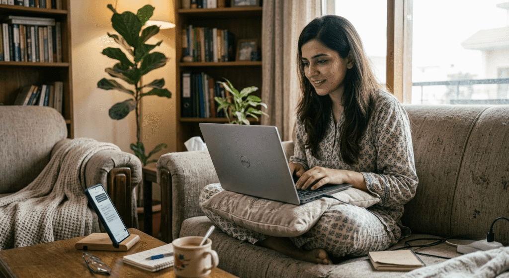 Pakistani freelancer using free AI tools without VPN for online work