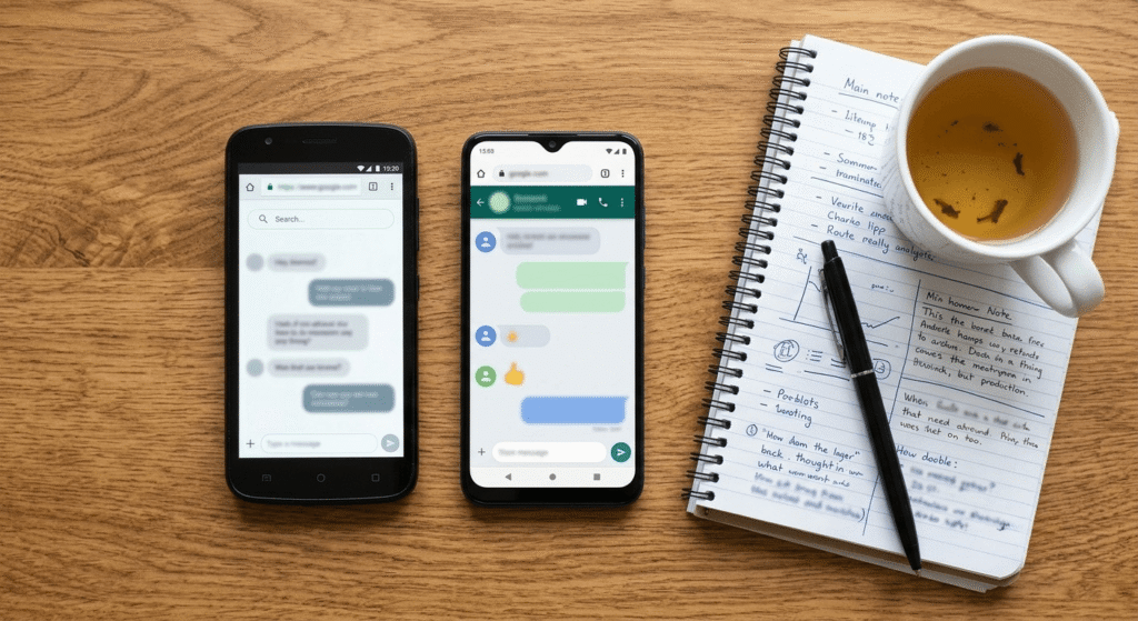 Comparison of browser-based AI tools running on low RAM Android phones