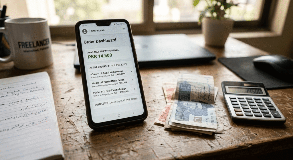 Real Fiverr earnings from using free AI tools as a Pakistani freelancer