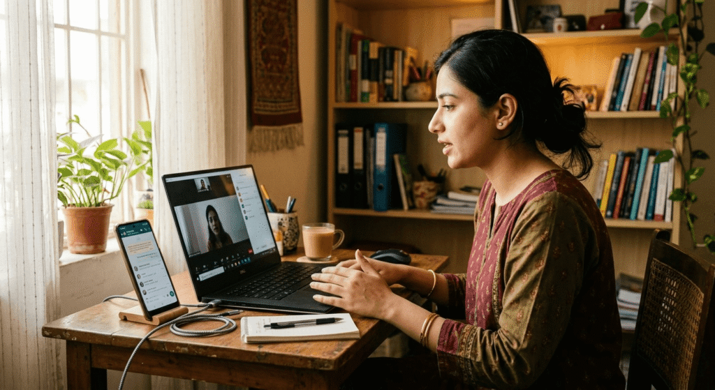 new AI tools without VPN in Pakistan being used on a laptop at home