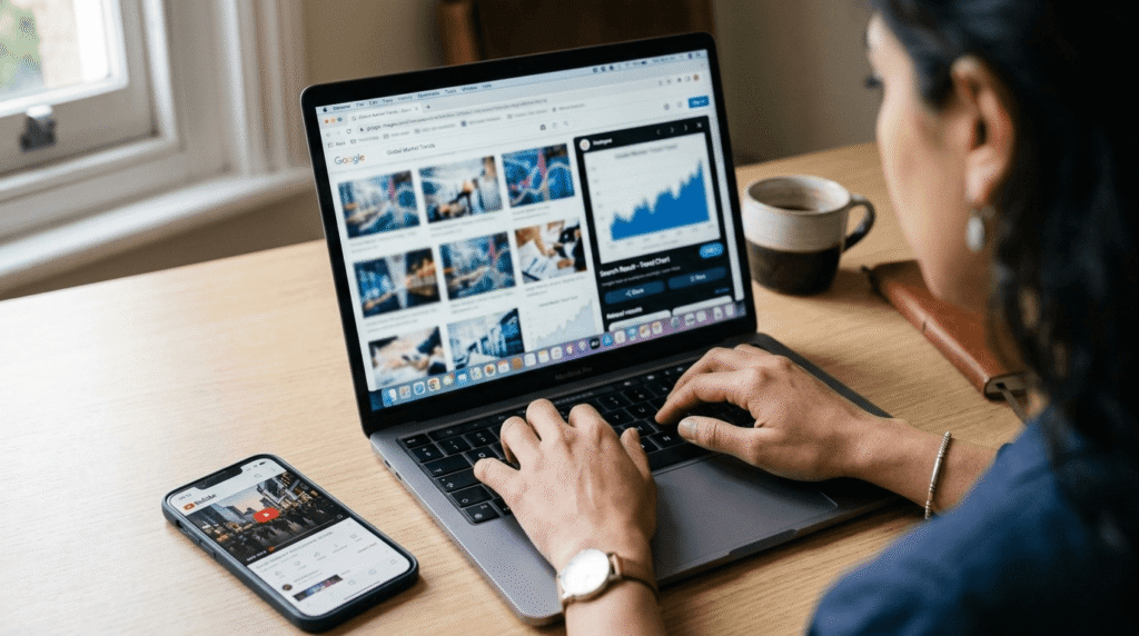 Reverse image search used as part of the process to verify AI news before publishing